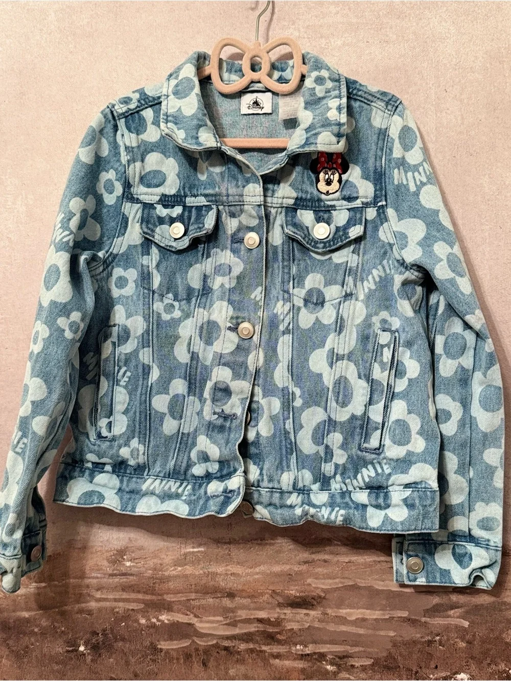 Disney Girls Minnie Mouse Denim Jacket Size M ( 7-8)